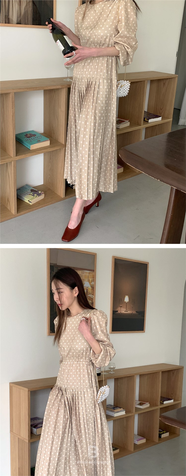 【 娞 within nei × 2 】 Purchasing agent Straight hair ~ salon Wave point Frill Dress 130287