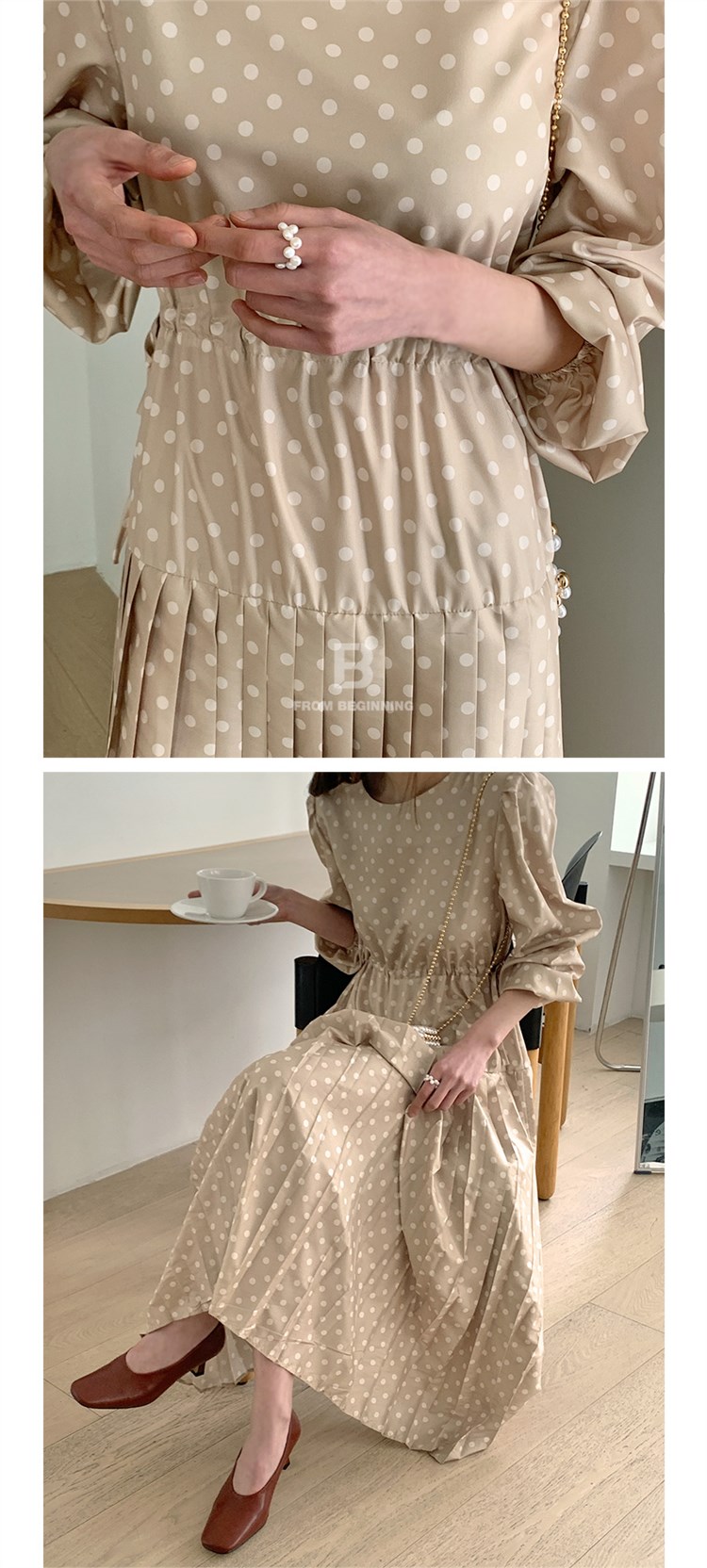 【 娞 within nei × 2 】 Purchasing agent Straight hair ~ salon Wave point Frill Dress 130287