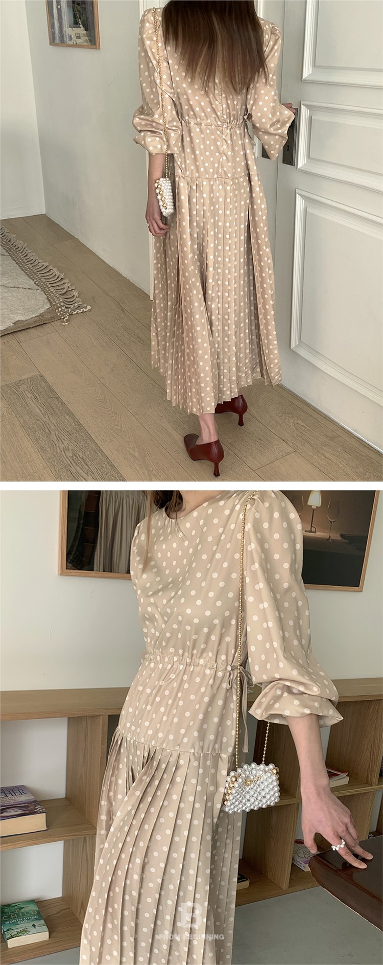 【 娞 within nei × 2 】 Purchasing agent Straight hair ~ salon Wave point Frill Dress 130287