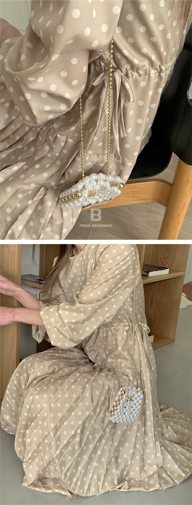 【 娞 within nei × 2 】 Purchasing agent Straight hair ~ salon Wave point Frill Dress 130287